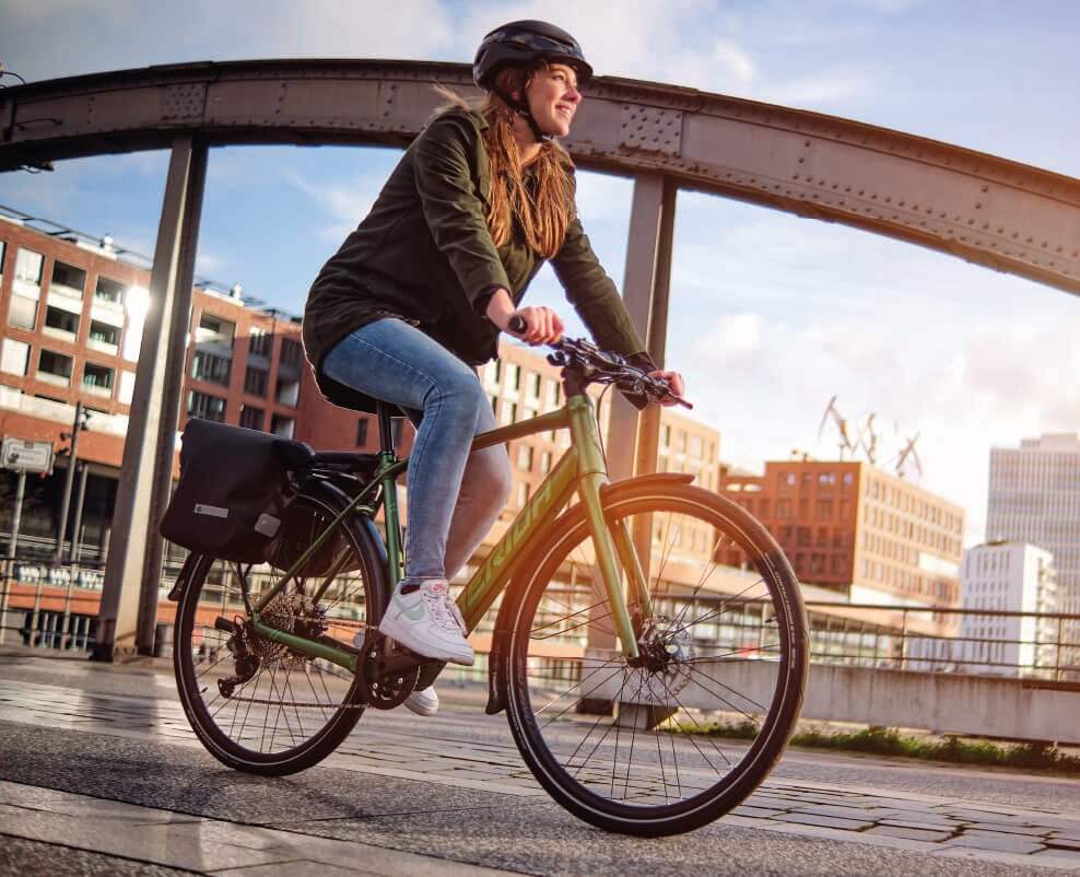 Person riding a bike